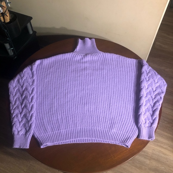 Fashion Nova Baby Girl Turtleneck Sweater - Lilic XL 100% Acrylic - Picture 3 of 12
